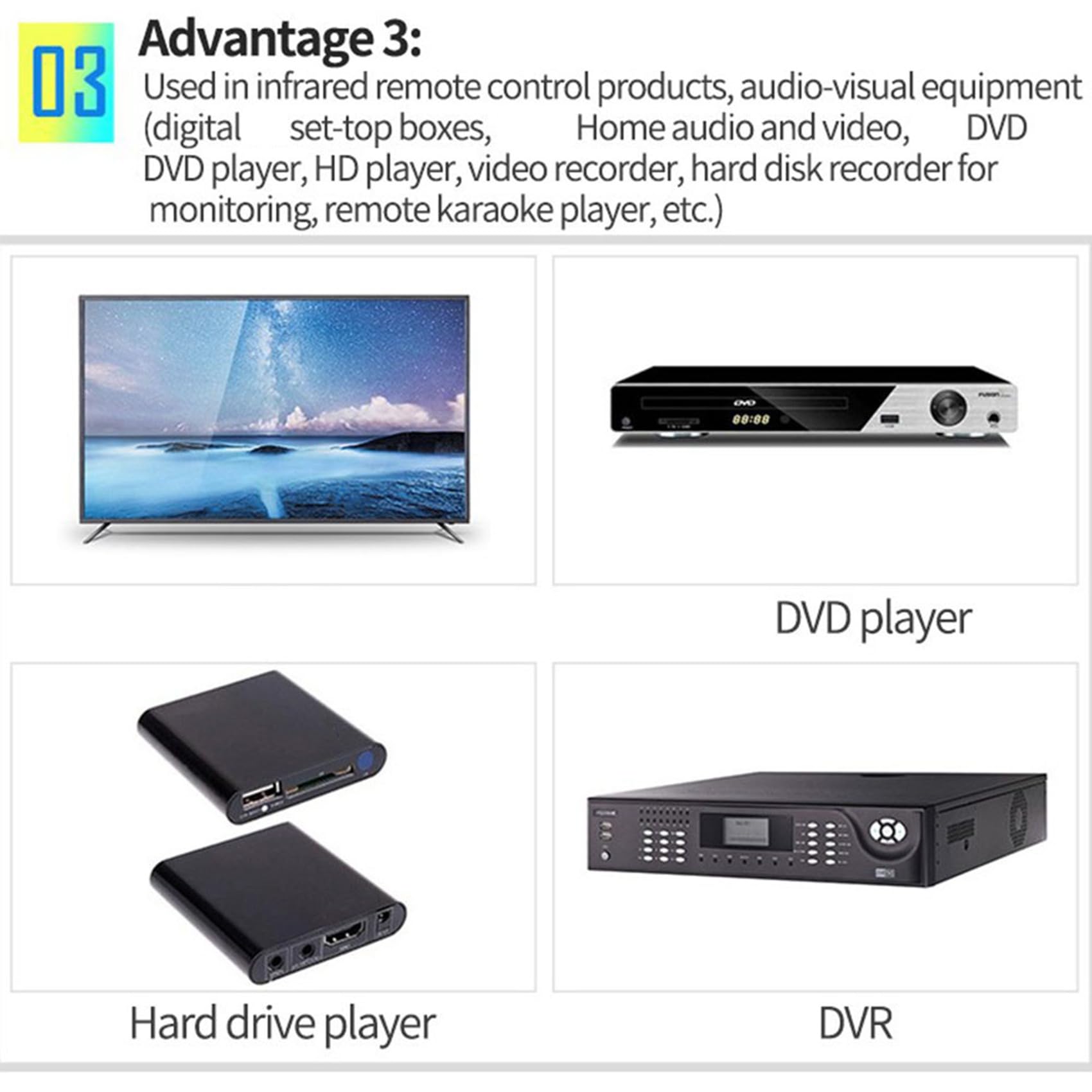 20X IR Extender Infrarouge IR Télécommande Récepteur USB IR Récepteur Adaptateur Émetteur pour Décodeur Câble Récepteur Stéréo HD TV