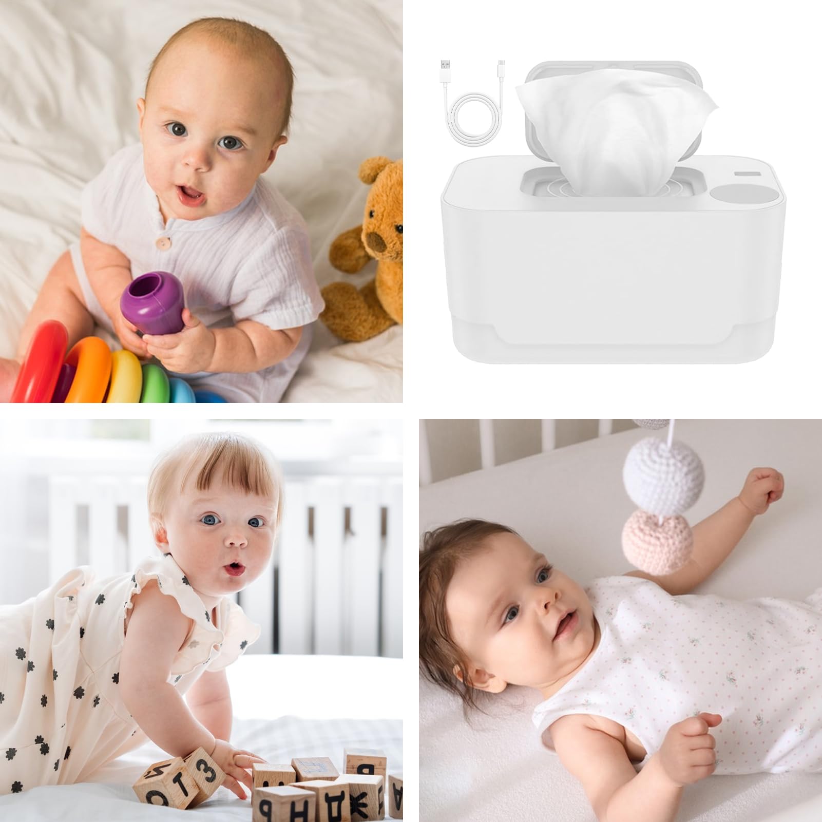 Generico Diaper Warmer, Home Use Wet Wipes Warmer with Even Heating, Portable Space-Saving Diaper Heater Holder Case, Ideal for Living Room & Baby Care Essentials