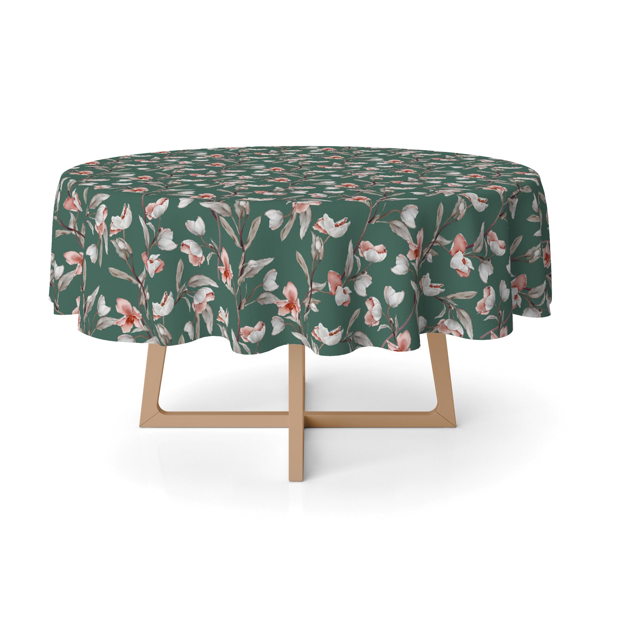 Martina Home Olga Green Resin Coated Round Tablecloth 140cm