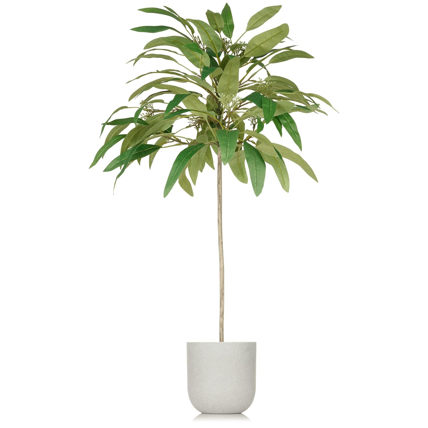 Buy 29" Artificial Mango Tree Plant in Gray Planter Pot Online at Low