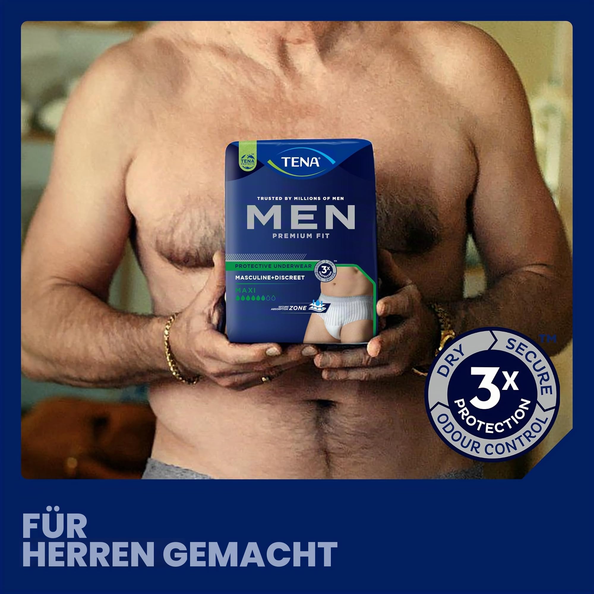 Tena Men Premium Fit Schutzunterwäsche Level 4 - S/M (3 x 10 Stück)