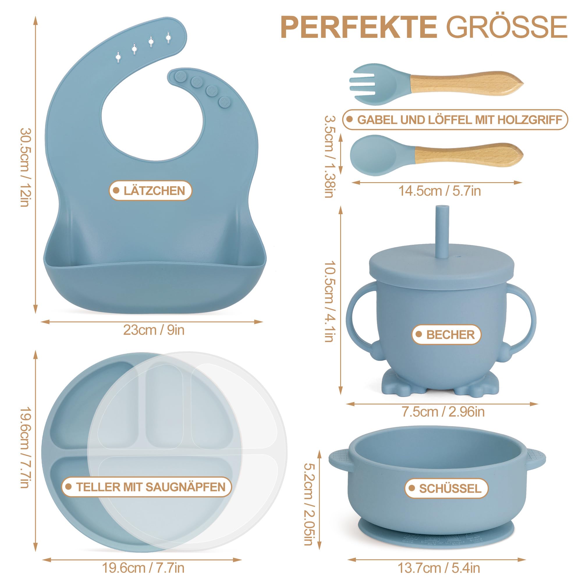 Assiettes De Vaisselle Pour Bébé En Silicone Sans BPA, Ensemble De Gobelets à Co