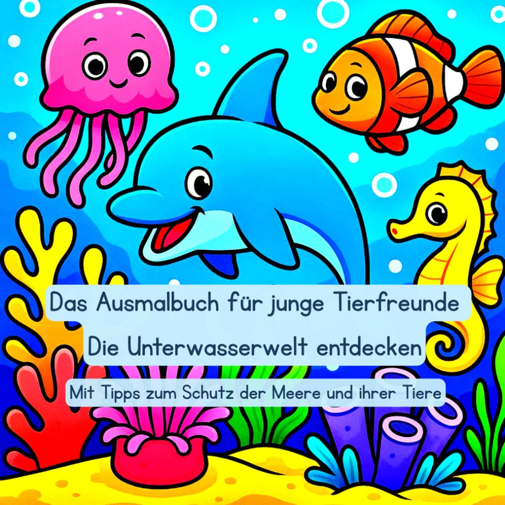 Das Ausmalbuch für junge Tierfreunde: Die Unterwasserwelt entdecken: Mit Tipps zum Schutz der Meere und ihrer Tiere (Tierfreunde entdecken…)