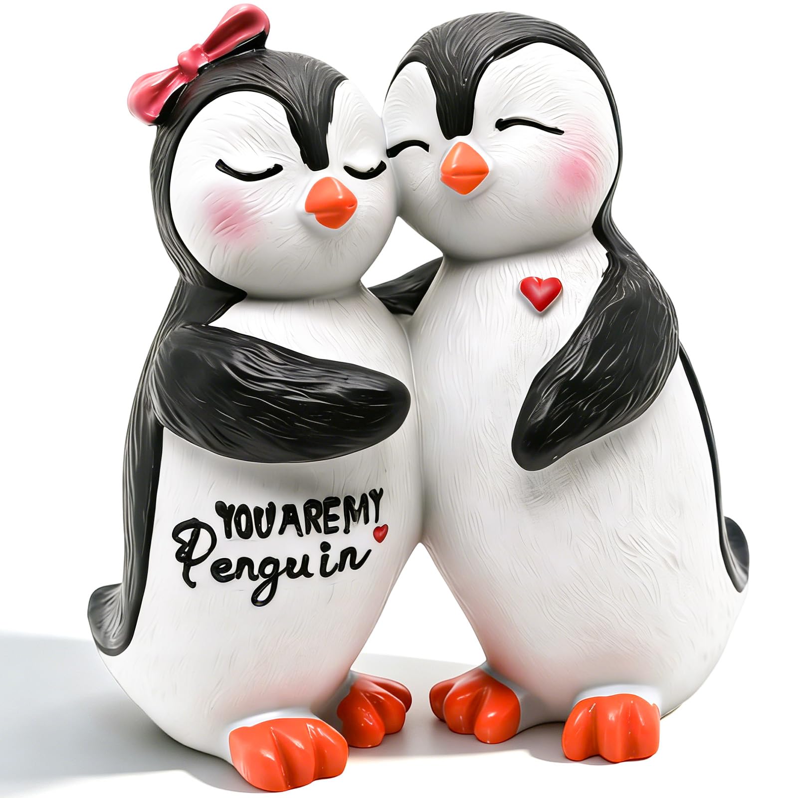 Figurines couple de pingouins pour cadeau d'anniversaire de mariage et fiançailles