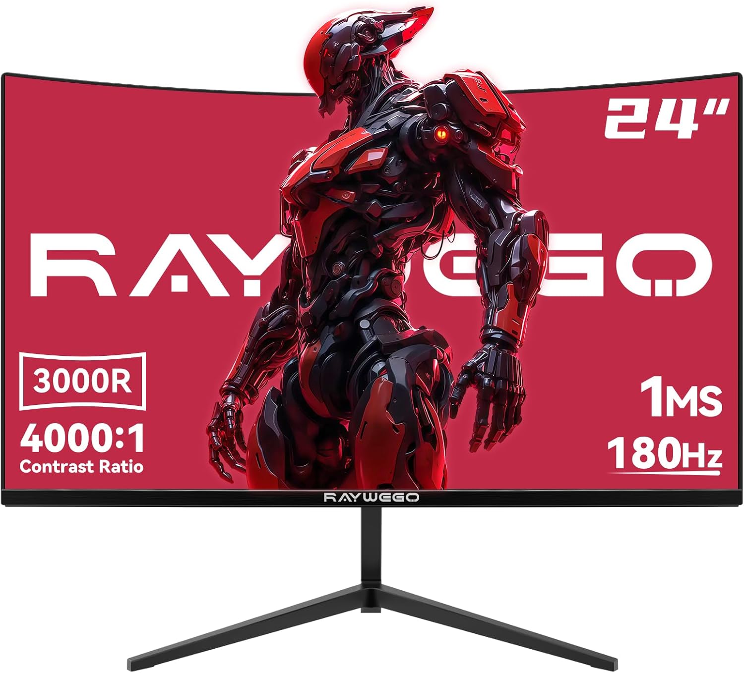 24 inch Curved Gaming Monitor 180Hz 1ms,FHD 1920×1080P,4000:1...