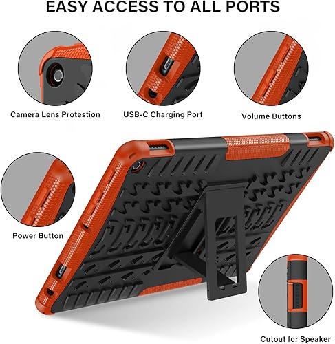 Miniatura 4 de ROISKIN Funda con función atril de 2 capas resistente a prueba de golpes para niños 2021 Release Tablet 10 y 10 Plus funda de 11 generación sin
