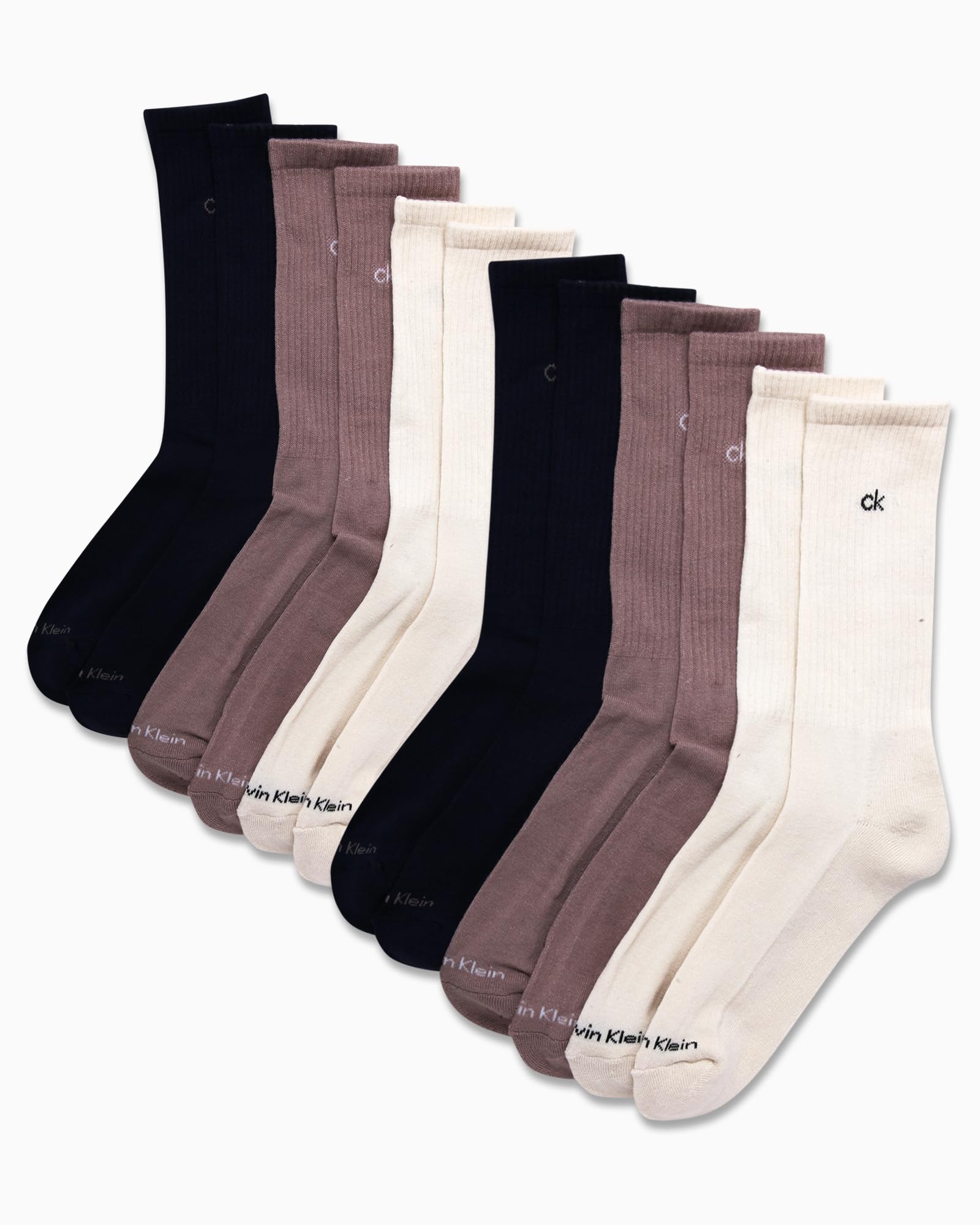 Calvin Klein Calcetines para hombre, paquete de 12 calcetines acolchados transpirables de rendimiento atlético para hombre para deportes y correr