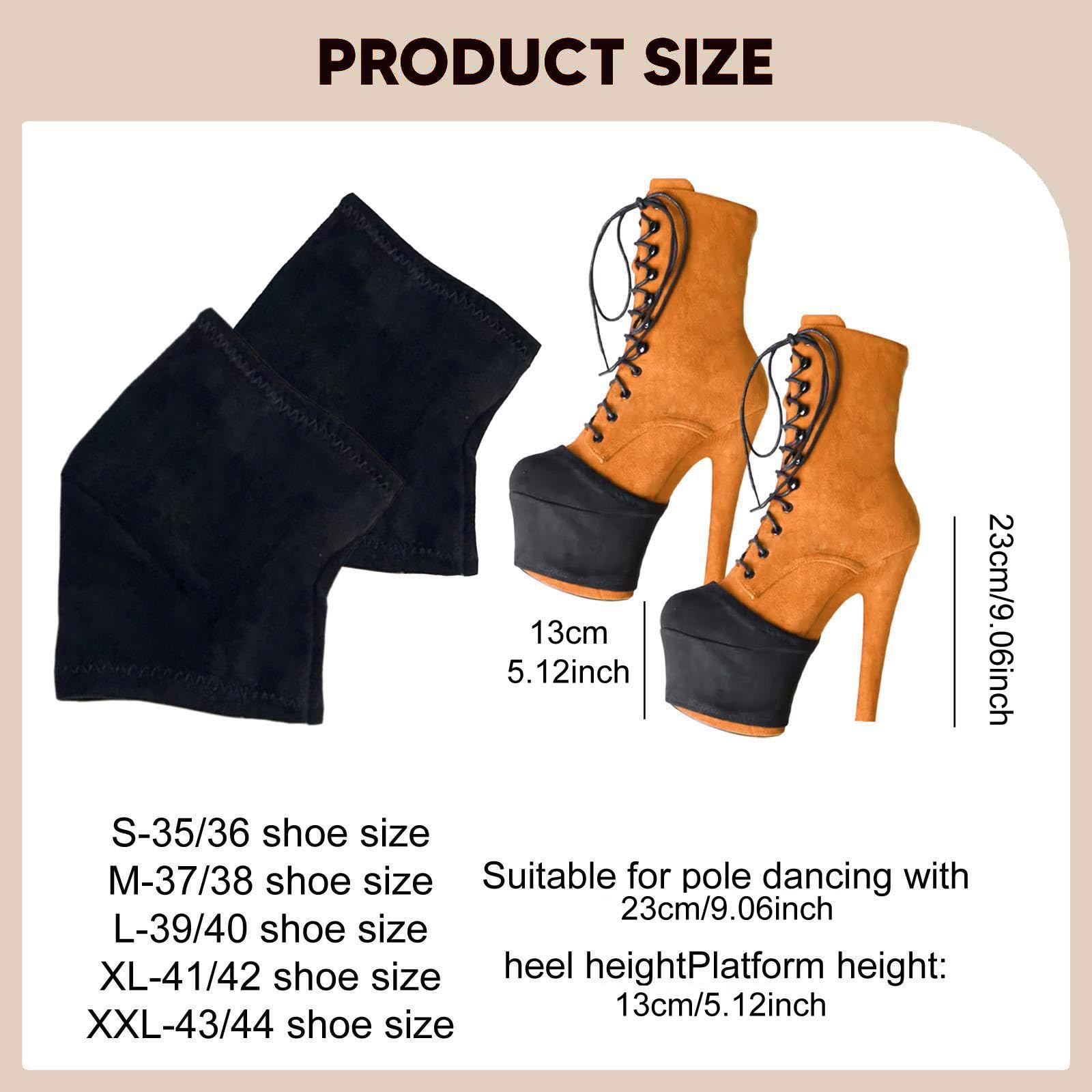 Protezioni Scarpe Pole Dance Copriscarpe Resistenti Suola Antiscivolo Morbida Calze Copriscarpe per Donne Utili Durante Allenamenti, S