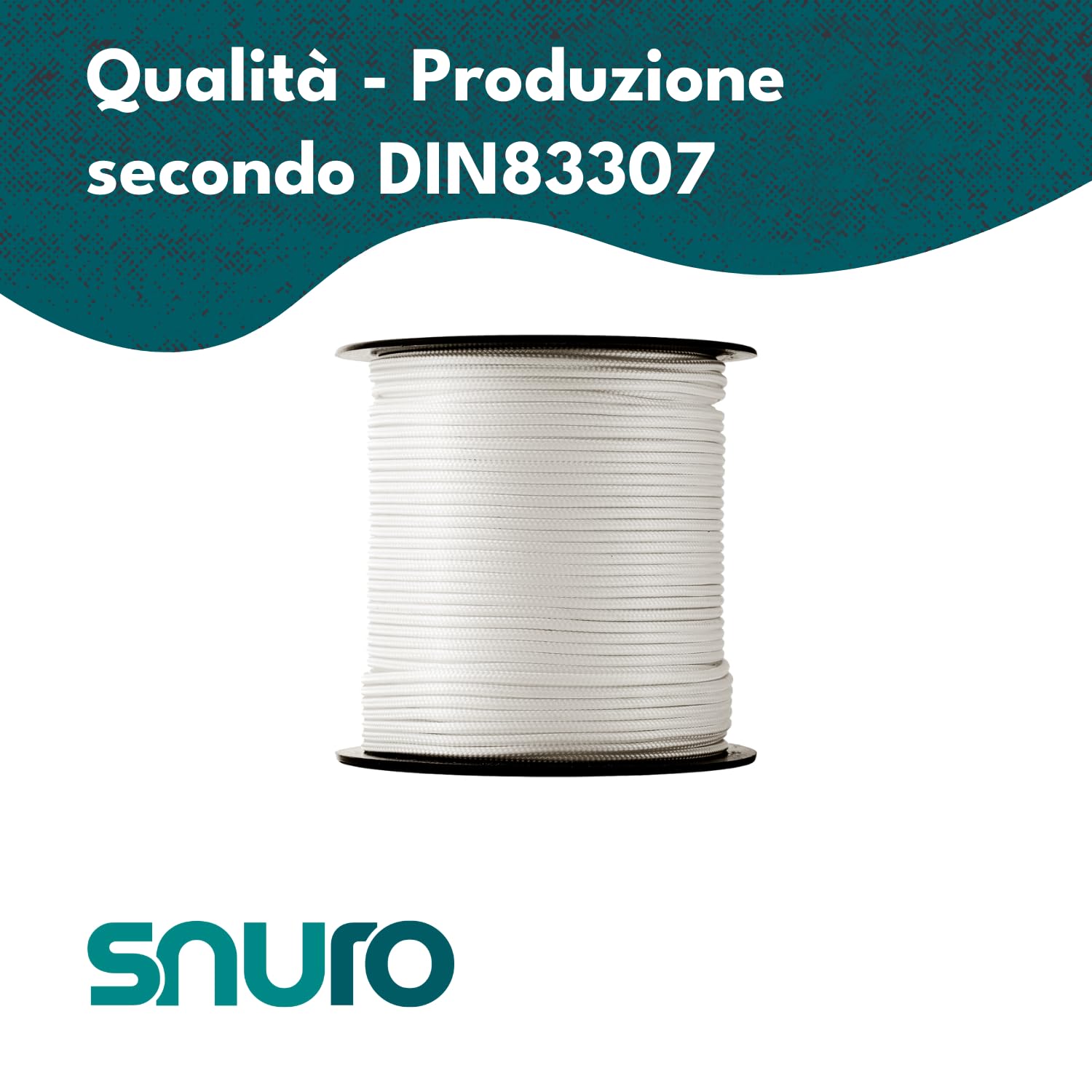 Corda di nylon (4mm, 50M, bianco) - Corda in poliammide intrecciata per qualsiasi applicazione - Resistente all'usura e robusta - Forza di rottura 275kg