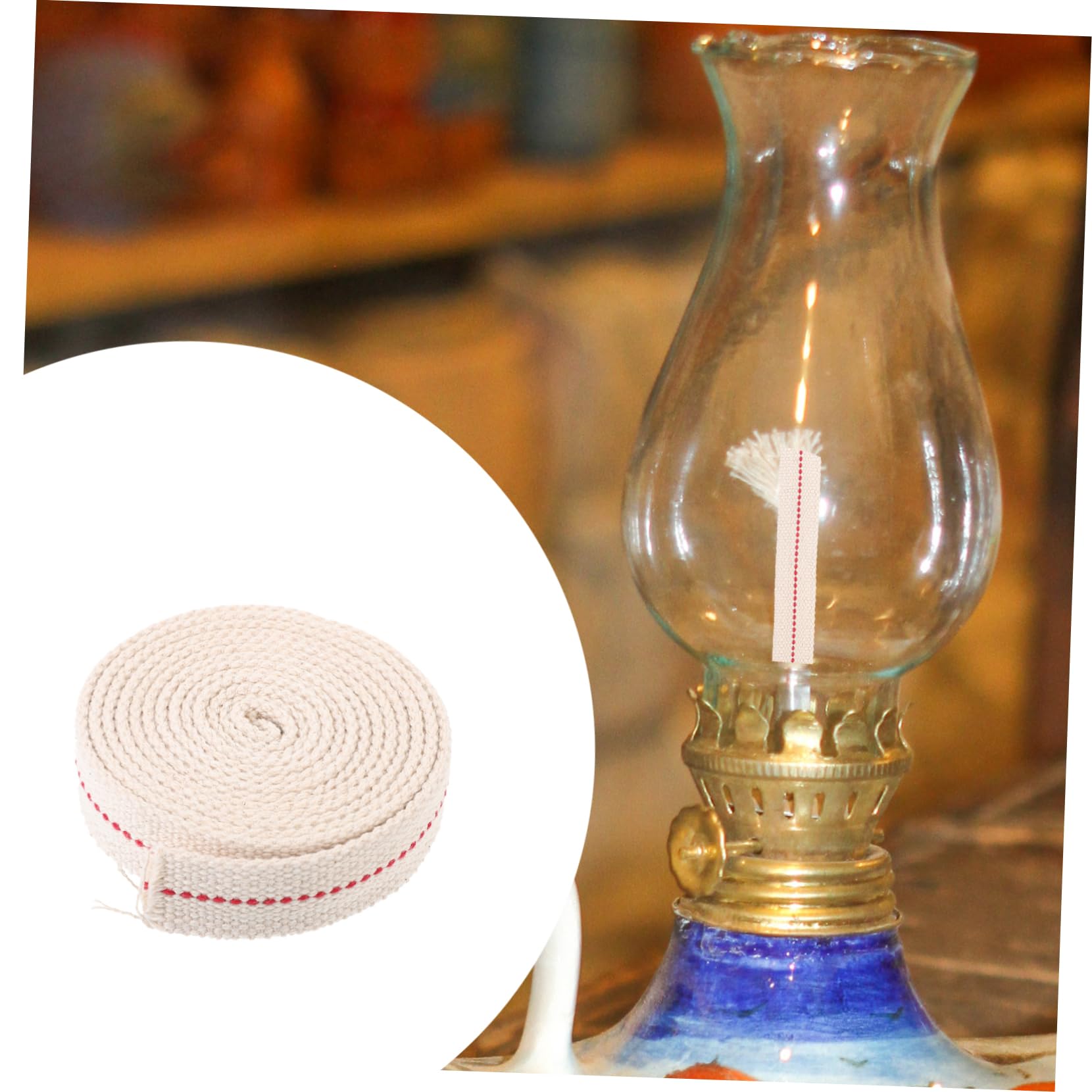 HOOTNEE Cotton Kerosene Lamp Wick Pure Cotton Wide Feet for Optimal Burning Compatible Oil Lamps for Indoor and Outdoor Use