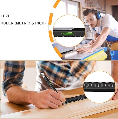 Miniatura 4 de Bolígrafos de regalo para hombres, geniales gadgets 6 en 1, bolígrafo multiherramienta, rellenos de calcetines para hombres y mujeres, útiles regalo