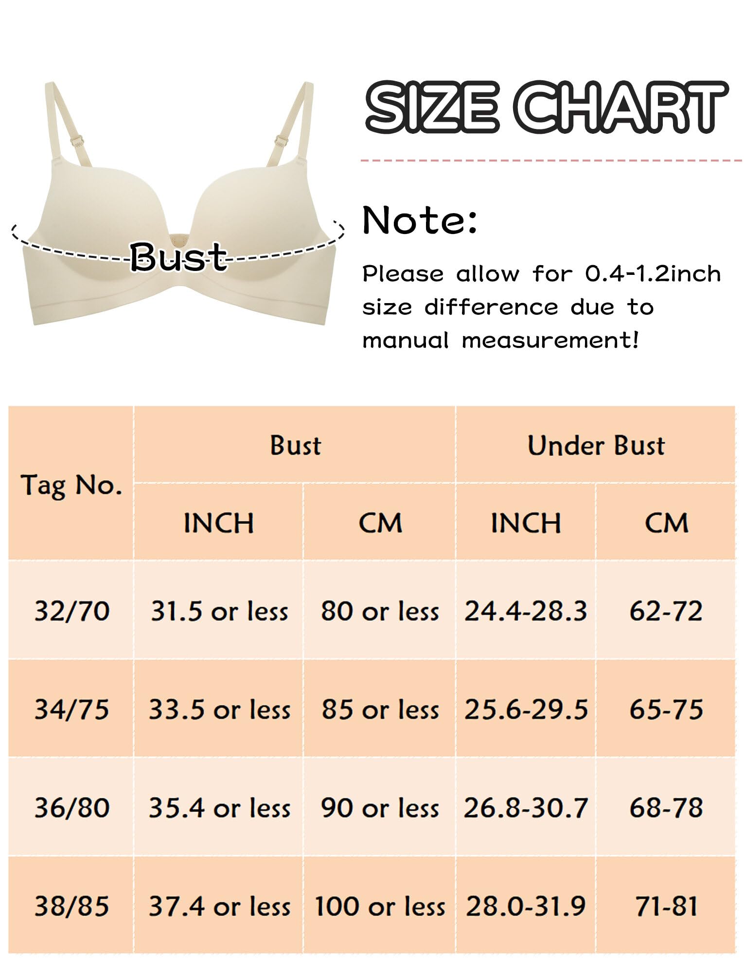 Happy Cherry - 3 4 5 6 Pieces Teen Girl Bra Underwear Padded Bra Wireless Seamless Bralettes Sport Training Bras Soft Breathable Crop Tops with Adjustable Strap for Kids Teenager Young Girl Women