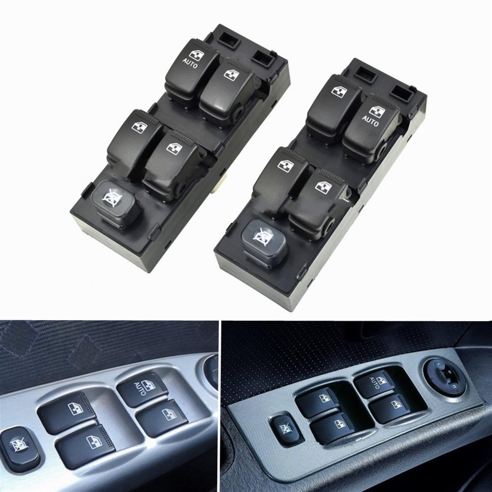 Interruptor de Control de elevalunas eléctrico para Hyundai Matrix 2006-2011 y Getz 2003-2010. Interruptor Principal de alimentación para elevalunas eléctrico (Izquierdo).