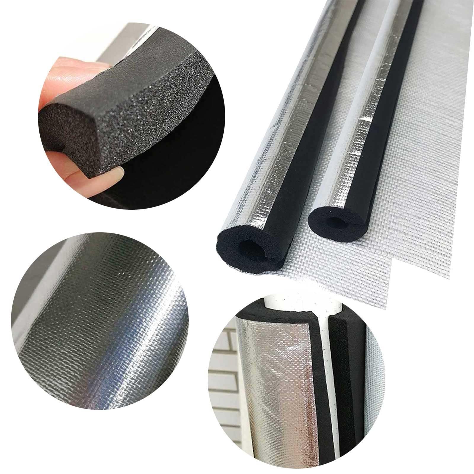 Lot de 12 manchons de protection auto-scellants en feuille d'aluminium pour tuyau d'eau solaire - ID 114 mm