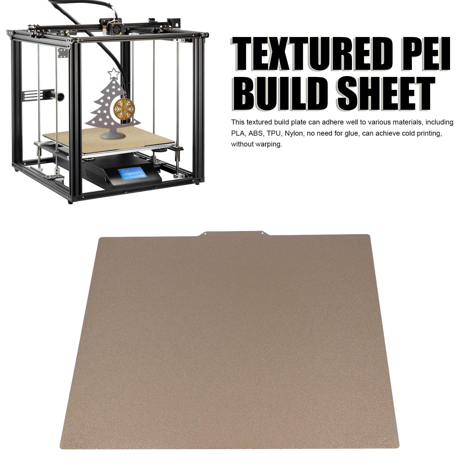 PEI Platte für Ender 5 Plus 377 X 370 Mm doppelseitig magnetische Basis 3D Druckerplatte einfache Modellentfernung starke Haftung