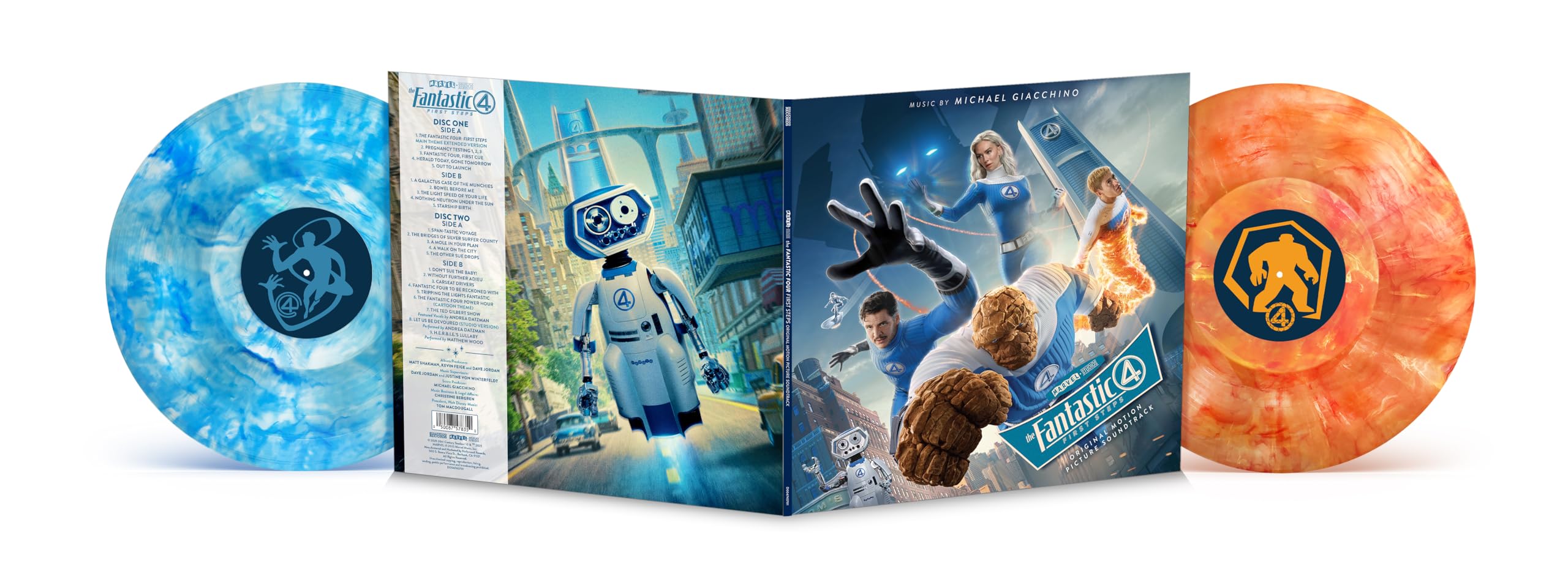 The Fantastic Four: First Steps Soundtrack Blue Marble/Orange Marble