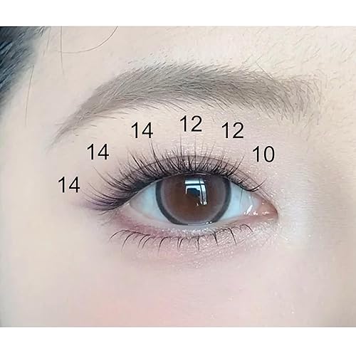 Miniatura 3 de Extensiones de pestañas falsas en racimo Ninglash NF14, para maquillaje de viaje, rizado D, para colocar en casa, 96 piezas de extensiones de