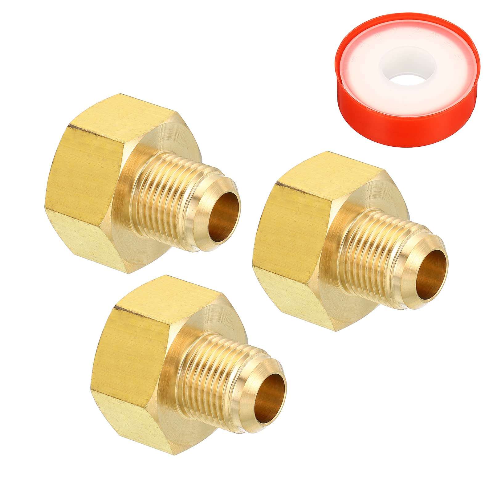 Connettore In Ottone Per Rubinetto Da 13,5 Mm Maschio A 9,5 Mm Femmina BSP - Adattatore Esagonale Riduttore Boccola Per Tubi (2 Pezzi) - 2