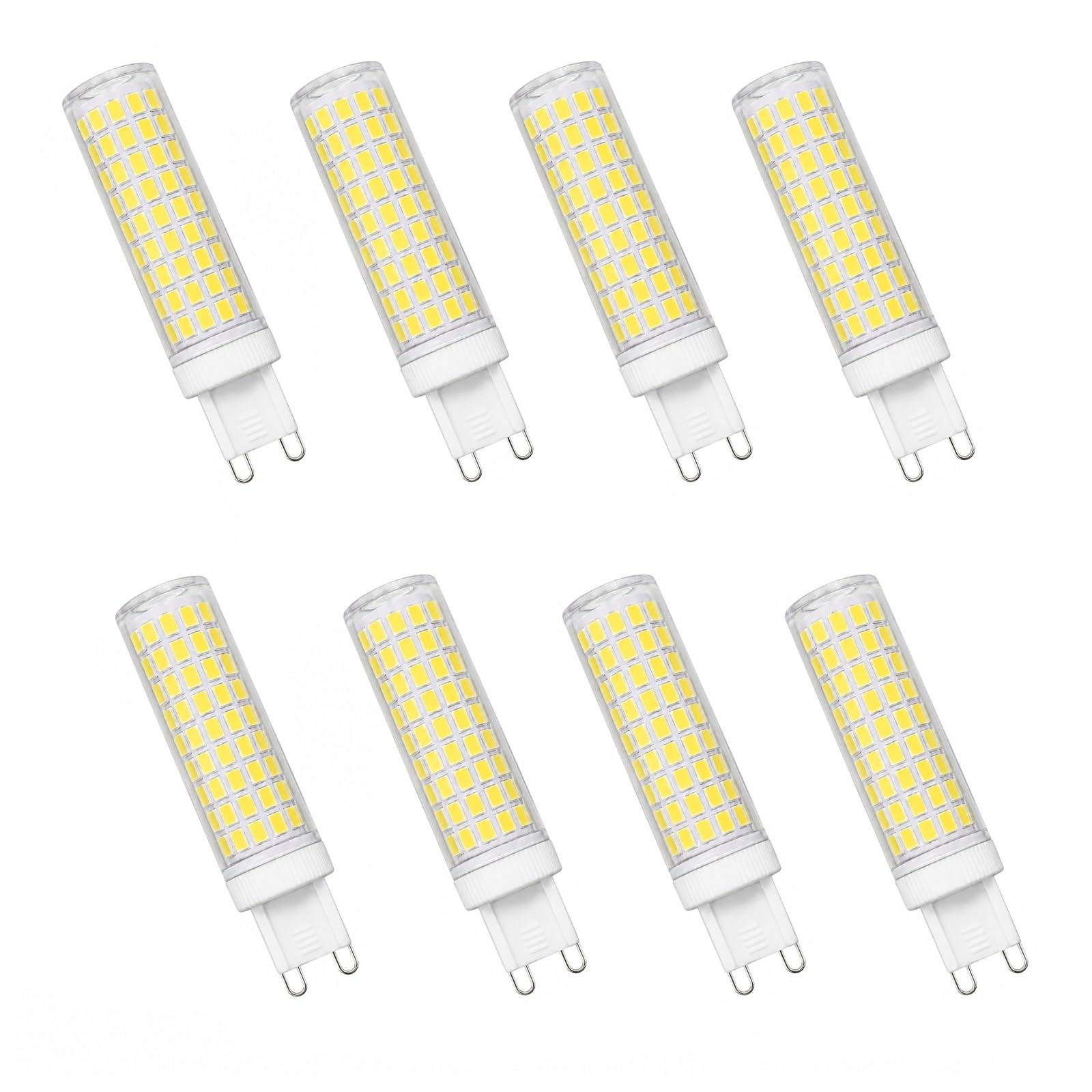 Bombilla LED G9 Maíz,15W Equivalente 150W Halógena,alto Brillo,Sin Parpadeos,no Regulables,IRC80+,iluminación Habitual Para El Hogar(Neutral White 4000K,8 Pack)