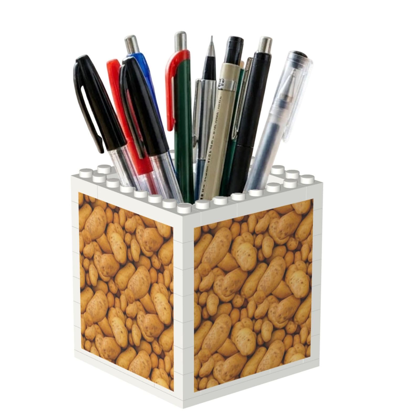 Poadnly Have A Potato Painting Effect, Pen Pot Pencil Holder for Office Home School, Compact Desk Organiser for Office Stationery