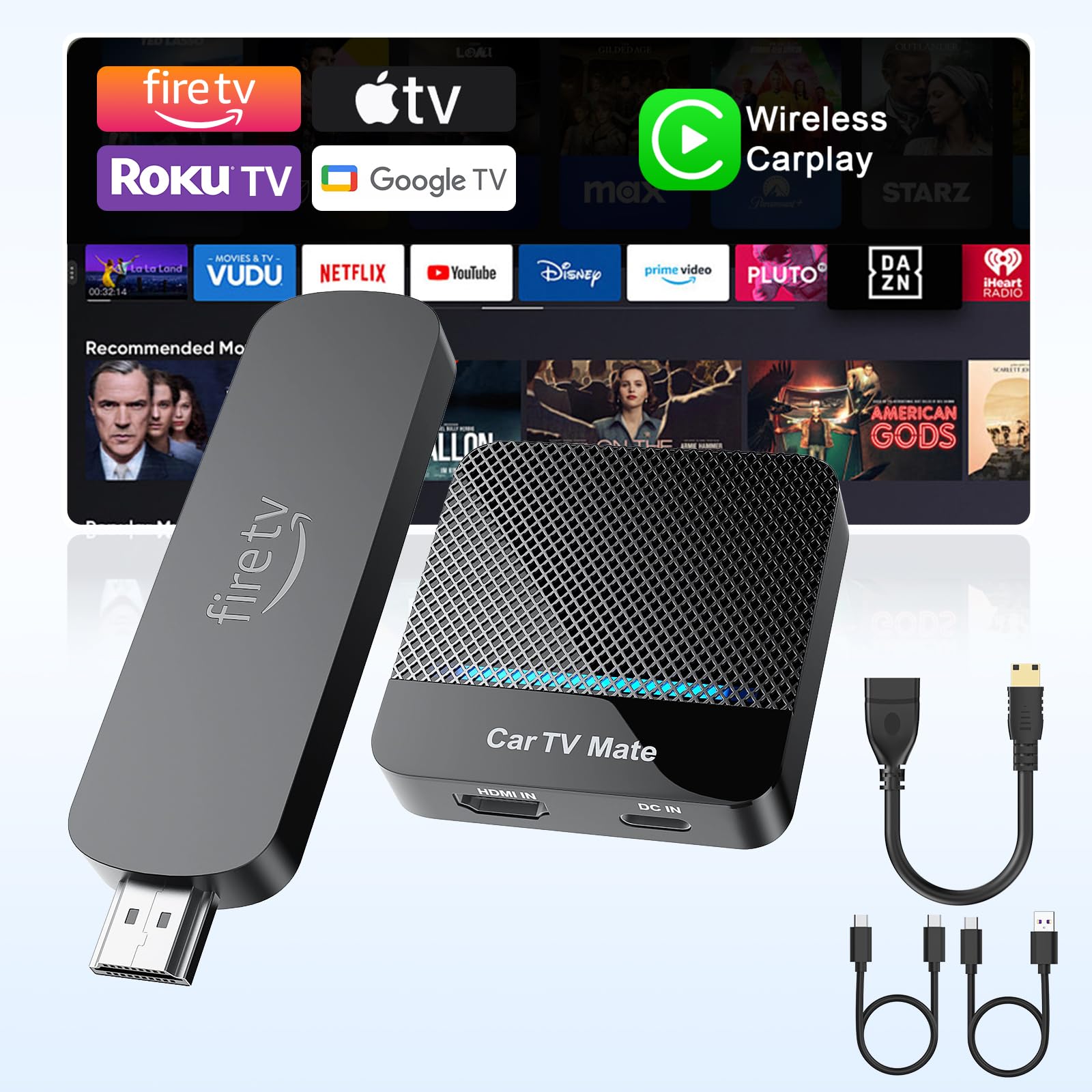 Amazon.com: 2 in 1 Car TV Mate Pro & Wireless CarPlay Adapter for