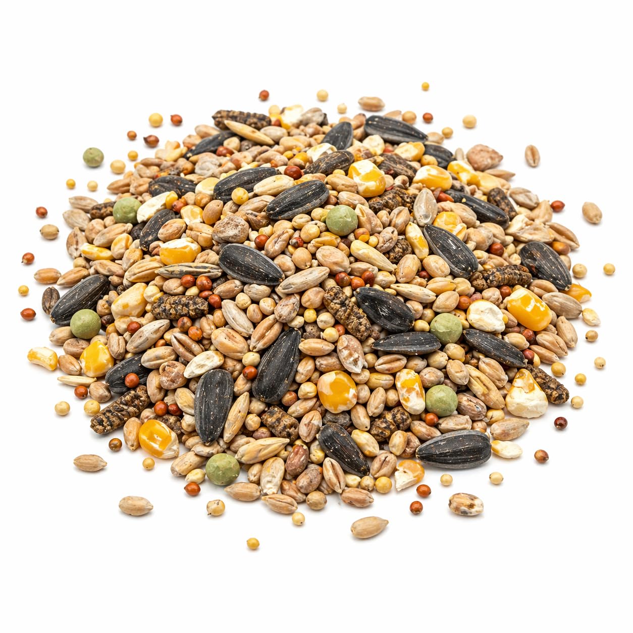 Superpet Premium Wild Bird Seed Mix with Black Sunflower Seeds and Safflower, Natural Bird Food for Bird Feeders, High-Energy Bird Feed for Small Garden Birds, 2kg