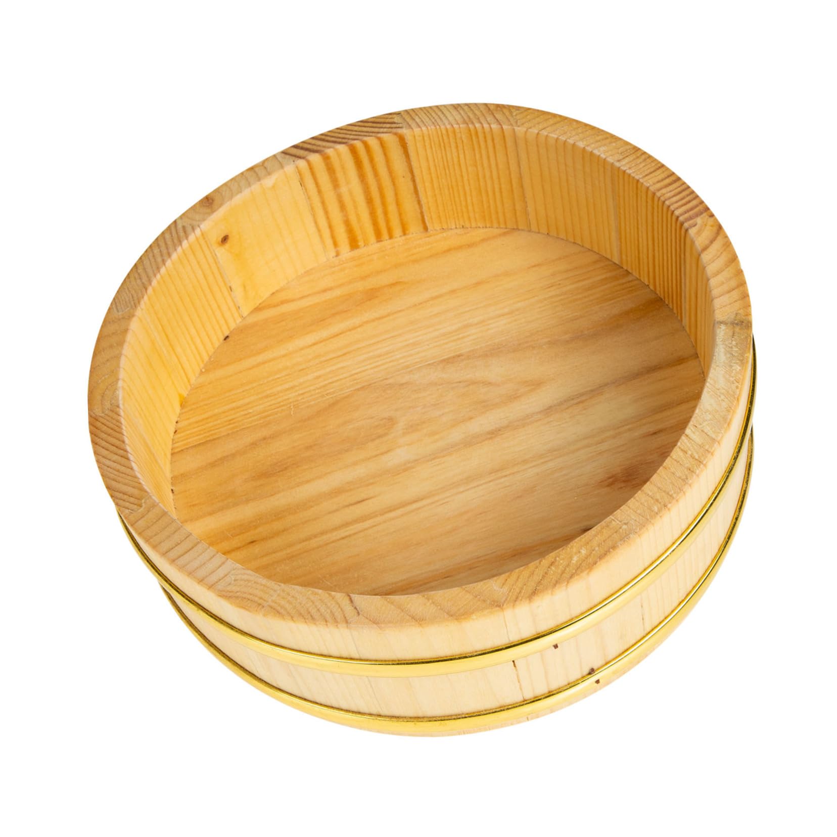 Ciieeo Japanese Sushi Bucket Wooden Serving Tray Compact Sushi Oke Bowl for Rice Mixing and Storage Kitchen Gadget for Sushi and Bibimbap Preparation