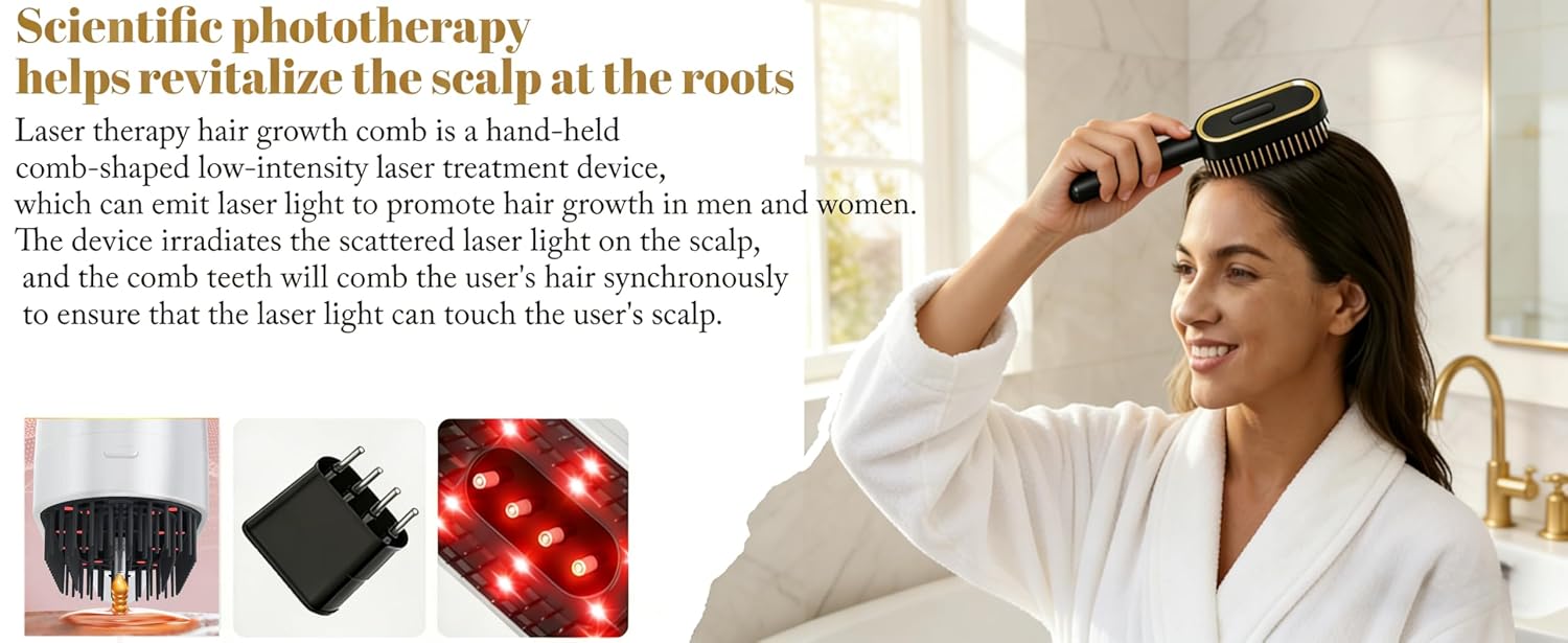 Scalp Massager Hair Growth with Vibrating Rollerball, Electric Hair Brush, High Frequency Wand, Vortex Scalp Massager, Portable USB Rechargeable Electric Scalp Massager for Men & Women Black