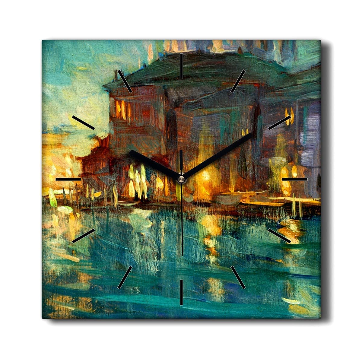 Horloge Murale sans tic-tac 30x30cm Coloray Toile Silencieuse pour Salon