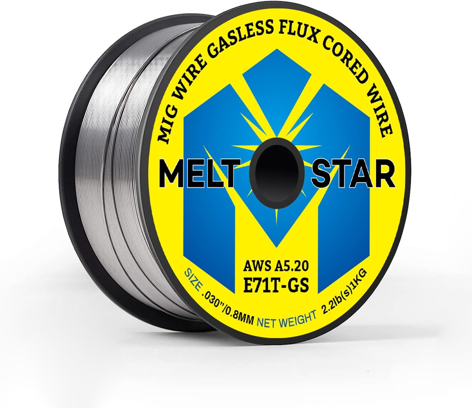 Meltstar Flux Core Welding Wire, E71TGS .030" 2.2Pound Spool Gasless