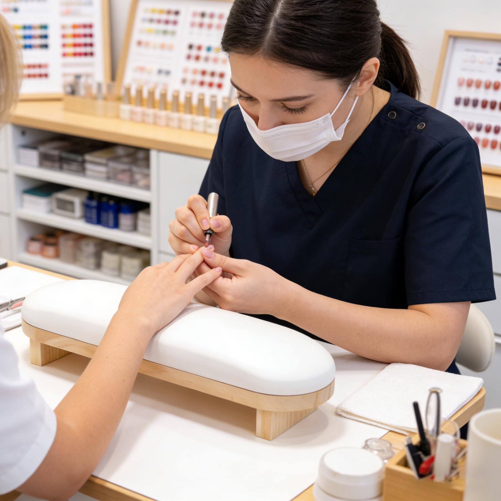 Poggiamano per tecnico delle unghie | Supporto Antiscivolo Impermeabile in Rivestimento PU - Poggiamano per unghie | per Cabina Manicure, Pratica a Casa e in Salone