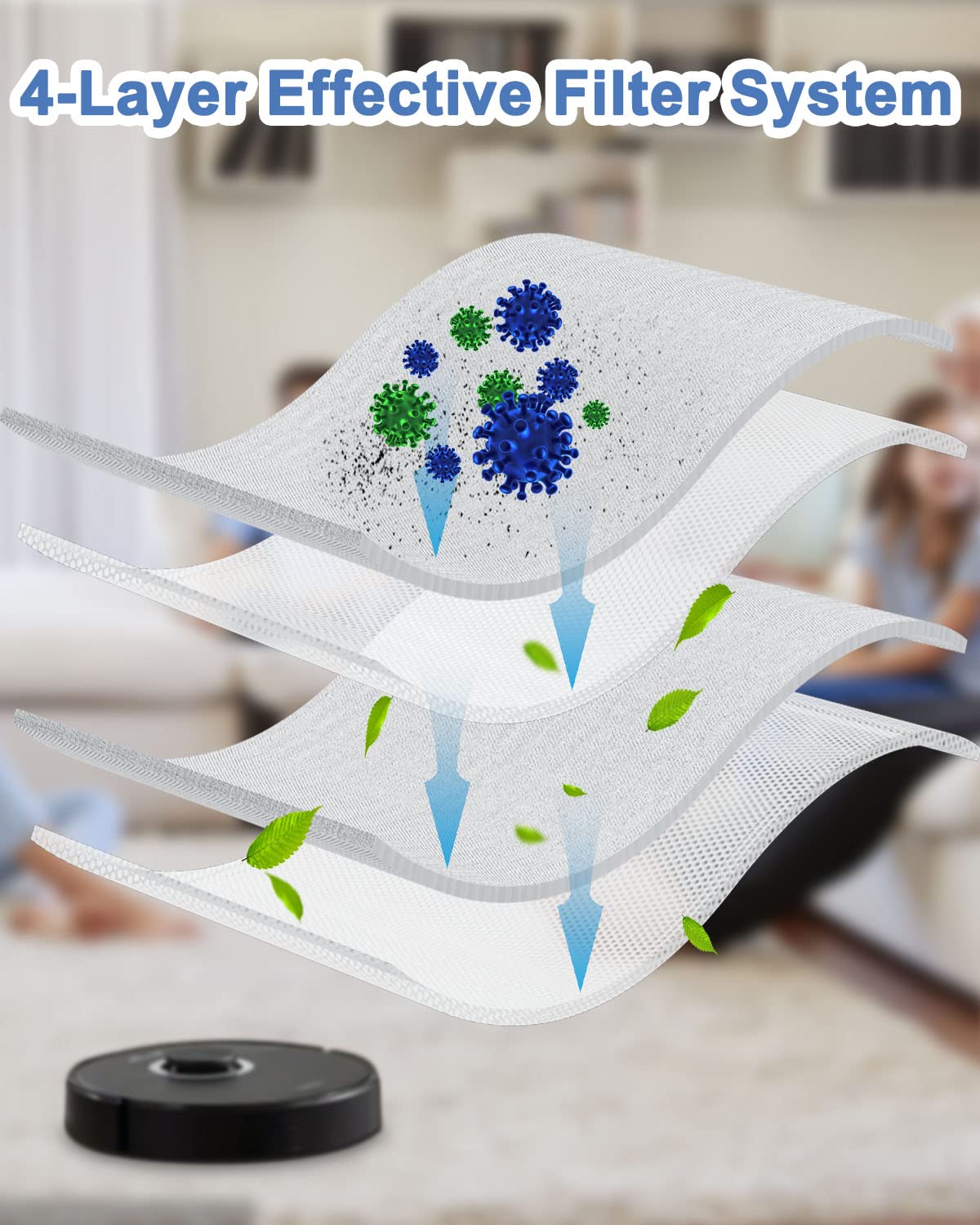 Sacchetti di ricambio compatibili con robot aspirapolvere Verefa L11 Pro, 360 S8 Plus, TP-Link Tapo RV30 Plus, Tapo RV10 Plus, capacità 4 litri (confezione da 3
