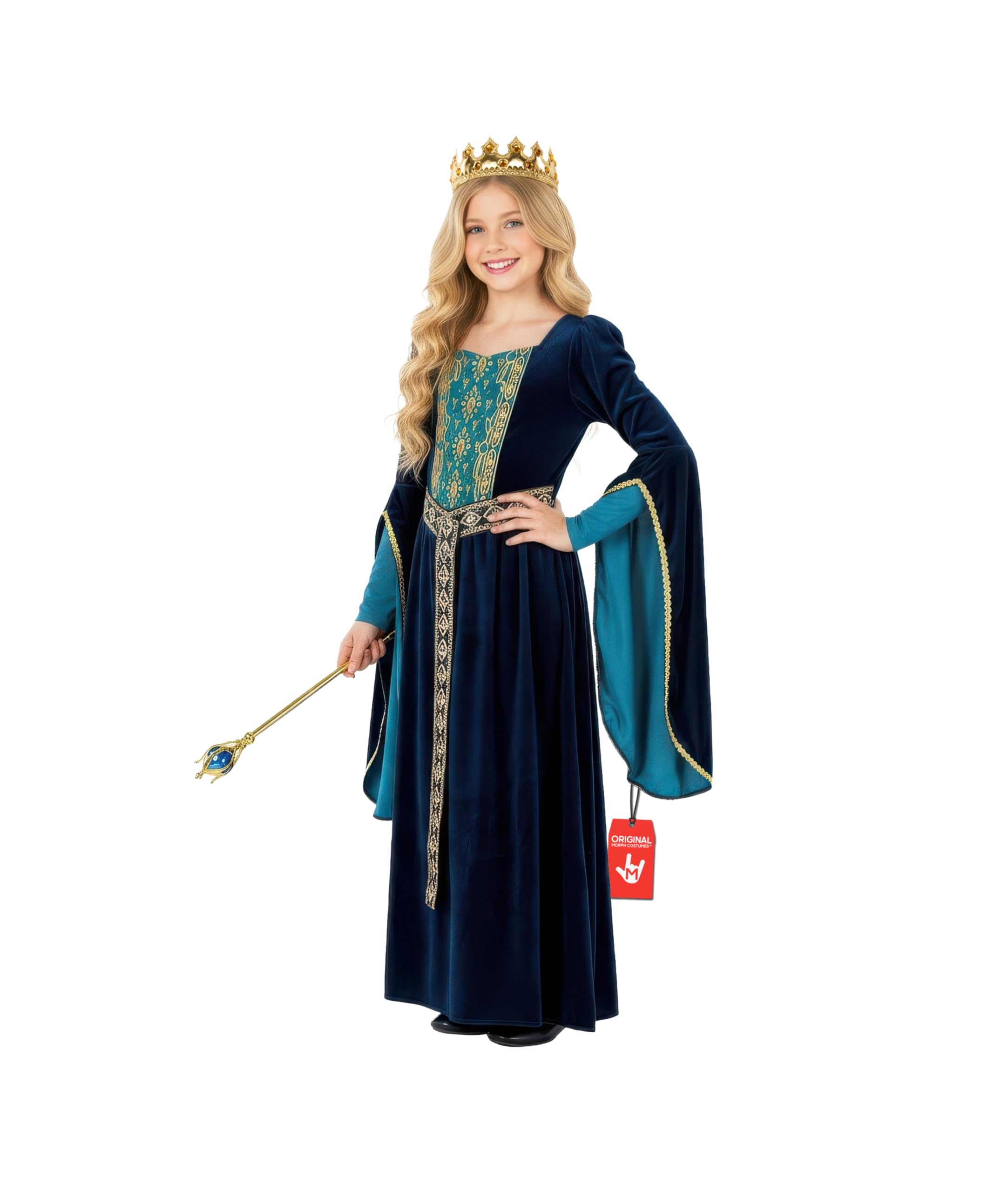 Morph Regal Medieval Princess Costume Girls Renaissance Dress Medieval Kids Renaissance Costume for Girls XL