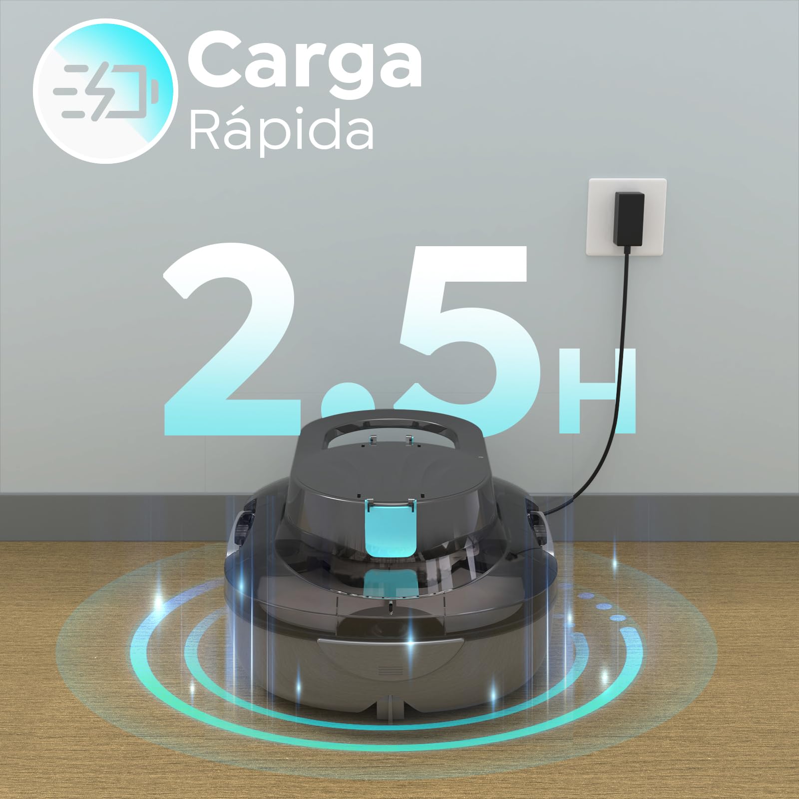 S1PRO (2026 Upgrade) Robot de Piscina, 120 Min de Autonomía Robot Limpiafondos Piscina Sin Cable con Doble Motor, Autoaparcable, para Piscinas de Fondo Plano 95m², Gris Oscuro