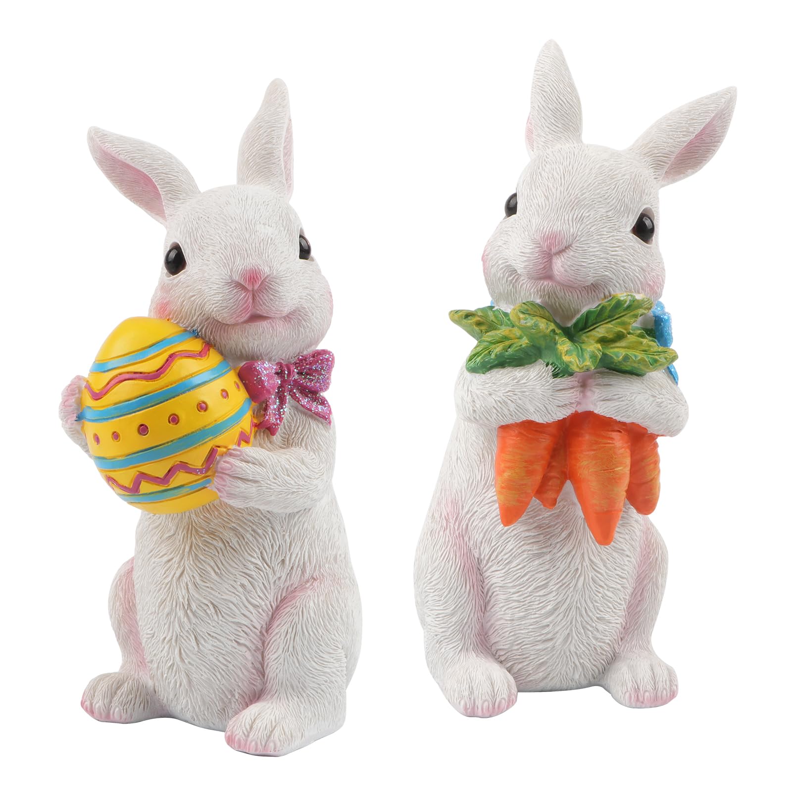 Statues et Figurines de Lapin de Pâques Jangostor pour Centre de Table et Décoration de Bureau