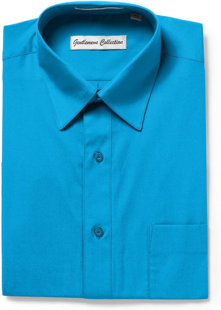 Mens Short Sleeve Classic Fit & Slim Fit Easy Care Dress Shirt - Colors