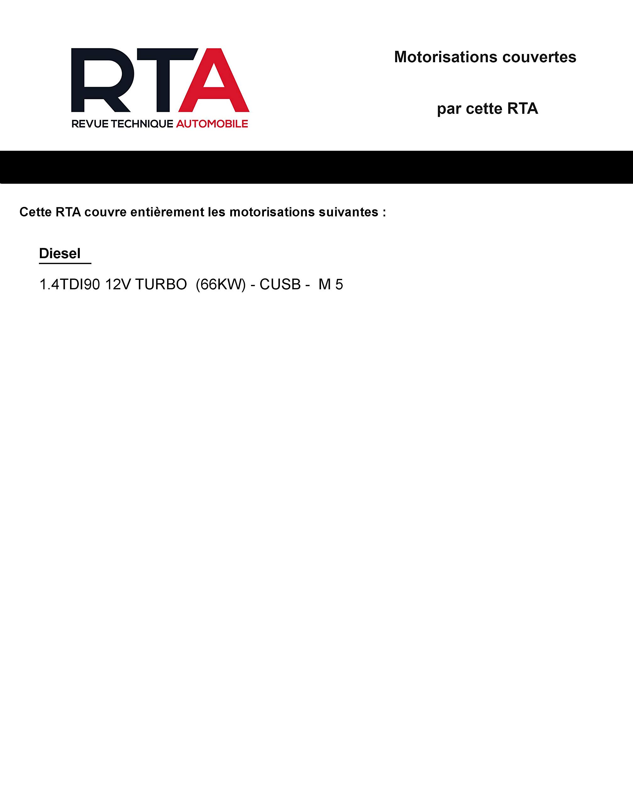 E.T.A.I - Revue Technique Automobile 807 - VOLKSWAGEN POLO V - 6C PHASE 2 - 2014 à ce jour