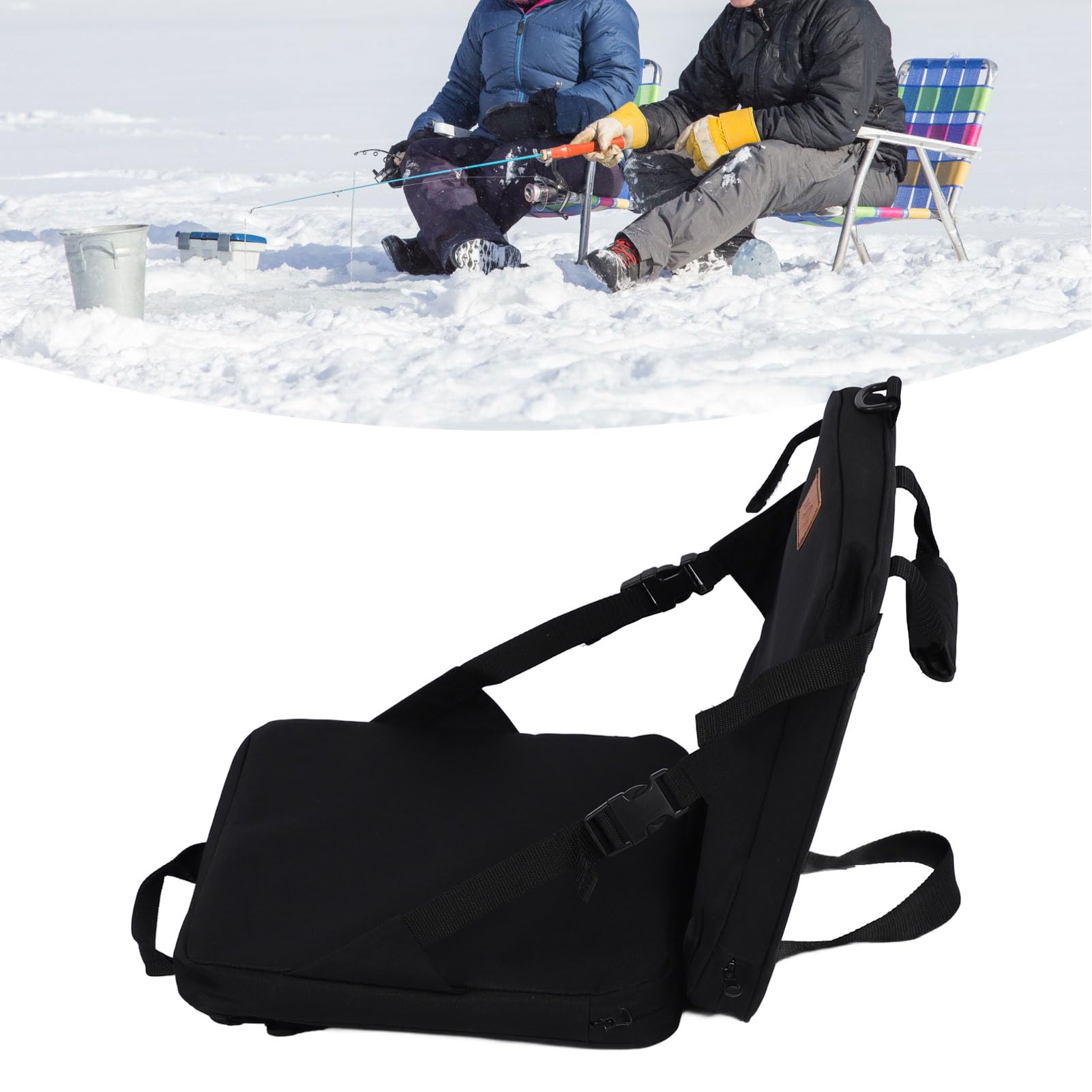 Luqeeg Siège de Stade Chauffant pour Gradins avec Support Dorsal, Chaise de Stade Chauffante Pliante et Rembourrée avec Poignée de Transport, Siège de Stade Chauffant Portable