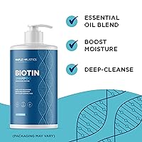 Vista 3 de Champú de Romero y Biotina para Cabello Ralo - Champú Voluminizador Vegano para Cabello Fino con Vitaminas B, Aceite de Argán y Aceite Esencial