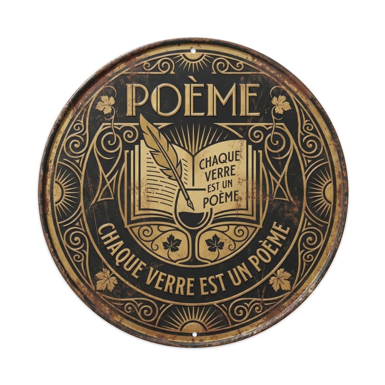 Poem Humorous Bistro Poem Vintage Metal Tin Sign Plaque Wall Decor for Cafe, Club Bar, Office, Garden Metal Poster 8x8Inch