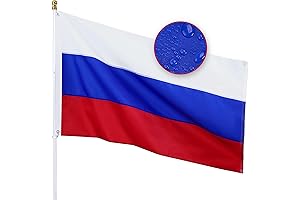 Russia Flag 3x5 FT - Durable Nylon, Sewn, Fade-Proof, Brass Grommets, Indoors/Outdoors