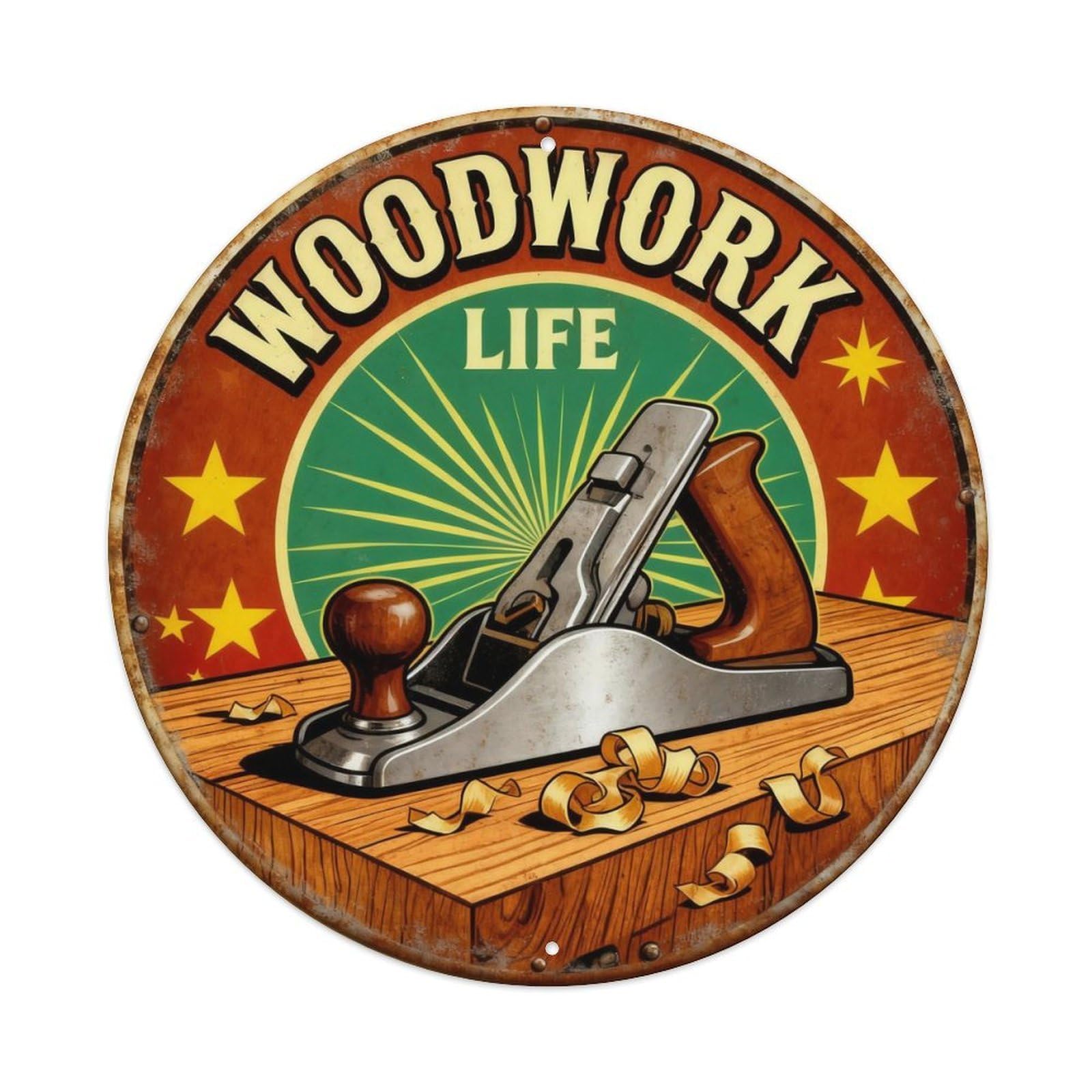Woodwork Life Garage Sign Metal Tin Sign Plaque