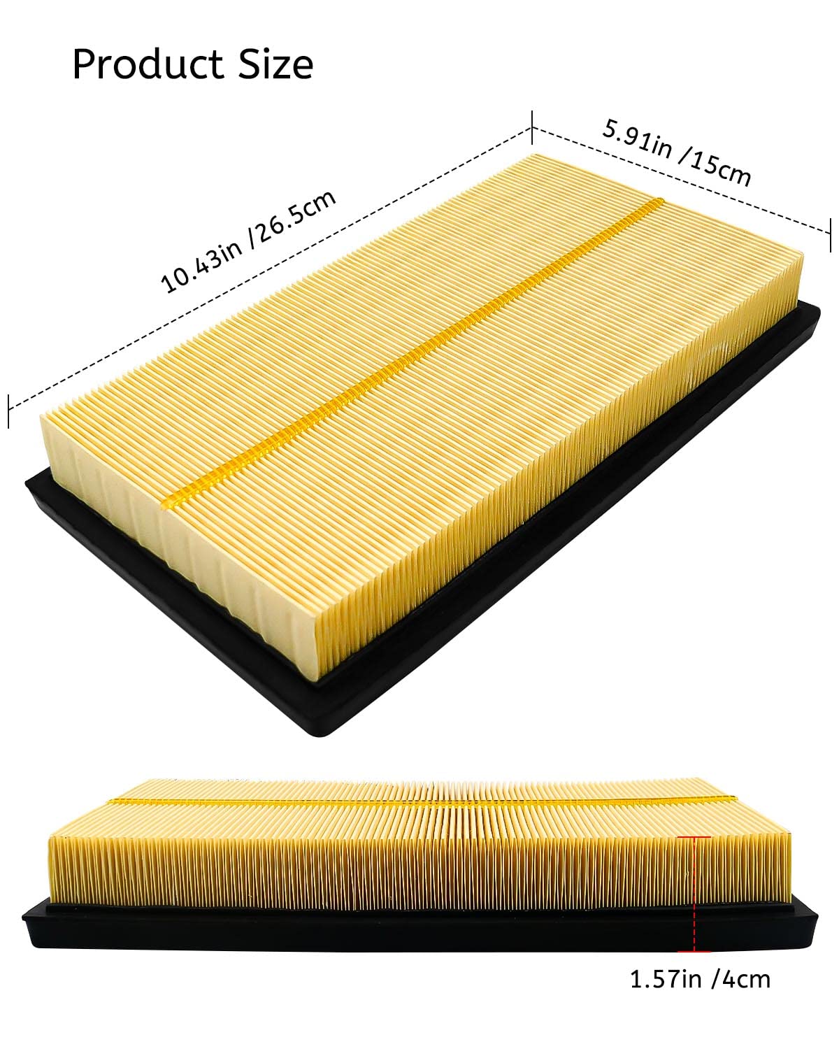 Luftfilter 17801-77050 - Für Toyota Camry, Corolla, ES300H | Motorluftfilter Ersatz