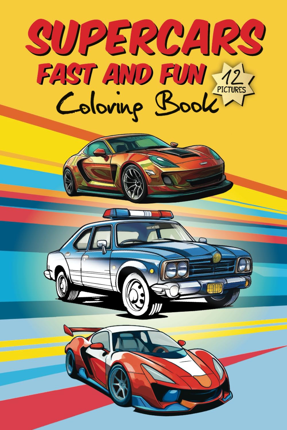 SUPERCARS: Coloring Book (Coloring Books for Kids)