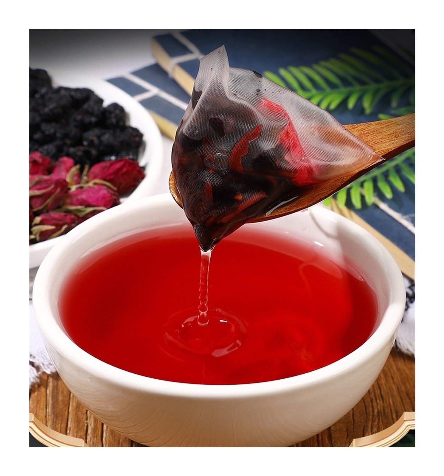 Herbata z Morwy, Róży i Hibiskusa 150g, Pojedyncze saszetki, owocowa, różana, hibiskusa, Mieszanka herbat owocowo-kwiatowych(3pcs)