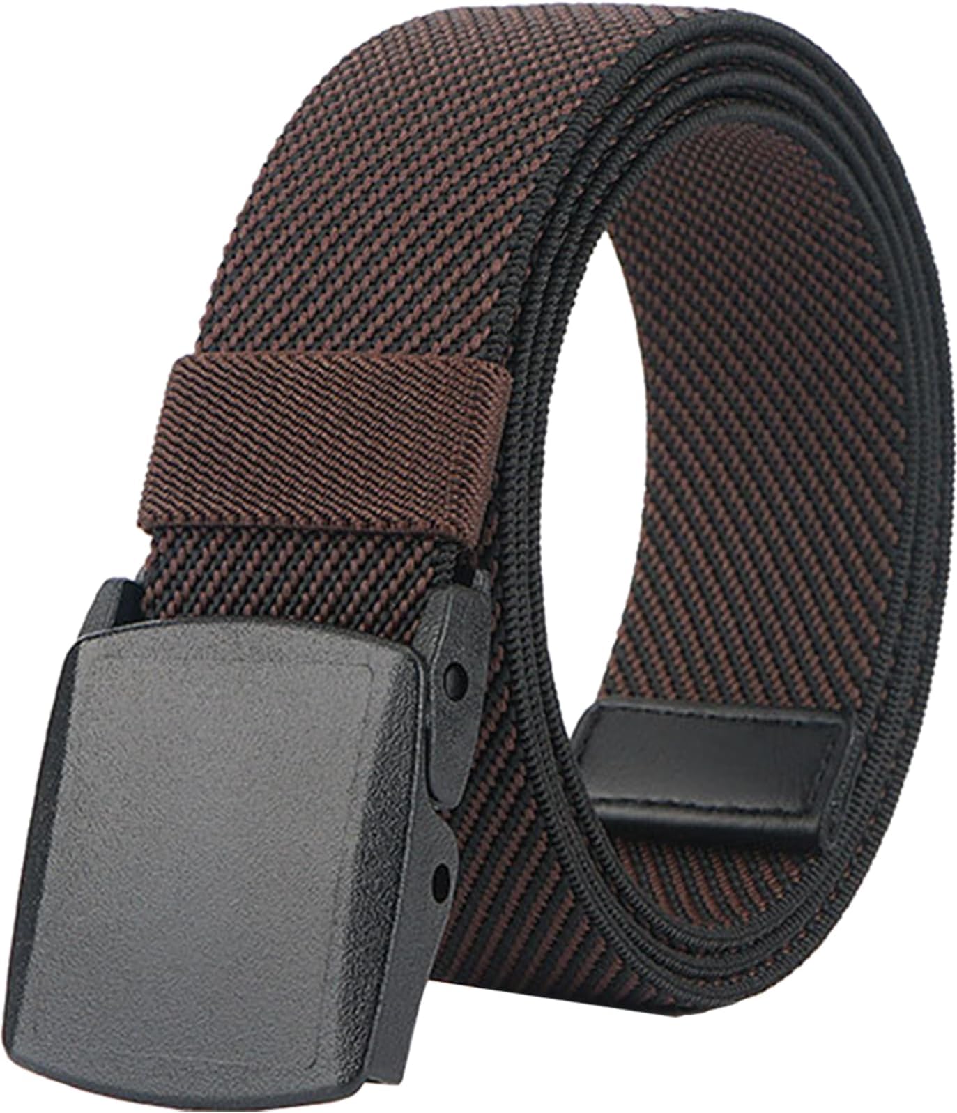 Stretch Belts for Men-Web Mens Belts Elastic Plastic Buckle Breathable for Sport-Adjustable Trim to Fit 27-49" Waist