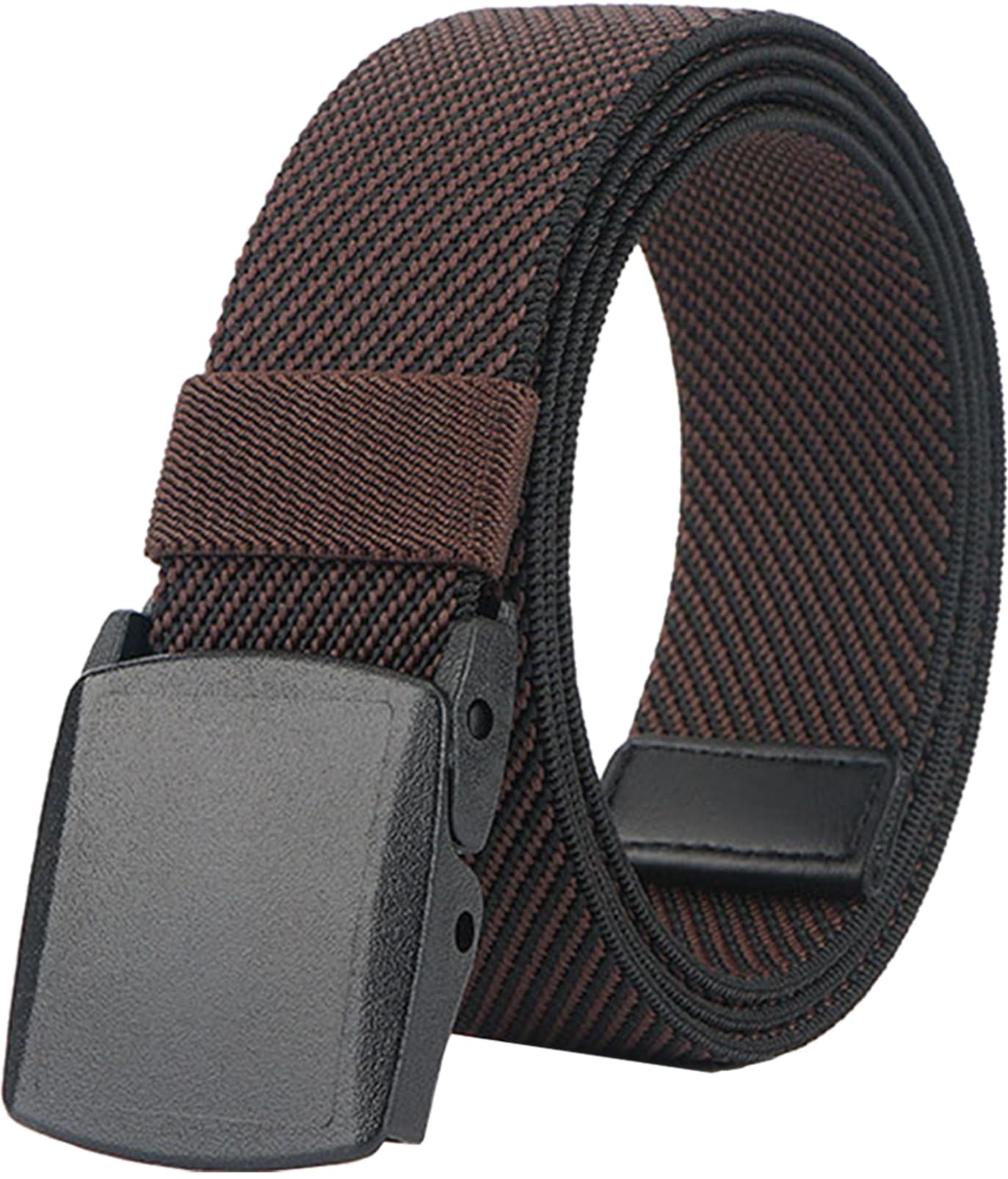 LionVII Stretch Belts for Men-Web Mens Belts Elastic Plastic Buckle Breathable for Sport-Adjustable Trim to Fit 27-49" Waist