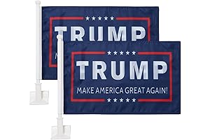 2 Pack Car Flags, Trump Make America Great Again 2020 Outdoor and...