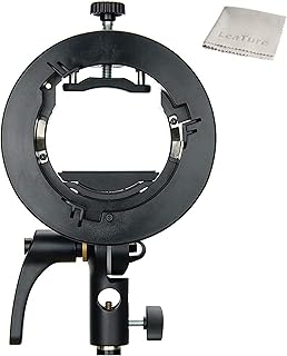 Godox S2 S-Type Bracket Bowens Mount Compatible with Godox V1 AD200Pro AD400Pro AD200 V860II TT685 TT600 TT350, Large Adjustment Handle, Integrated Umbrella Mount and More Compact