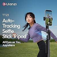 Vista 8 de ULANZI TT23 - Trípode de seguimiento facial automático de 64 pulgadas para iPhone/Android con control remoto, palo selfie giratorio de 360° que